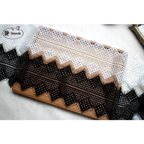6M/Lot Wide 13CM Delicate Lashes Lace Geometric Retro DIY Wedding Dress Veil Splicing Skirt Decorative Accessories RS1223