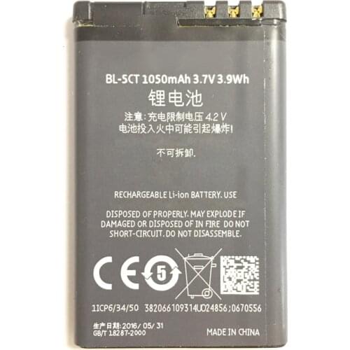 Battery BL5CT 5CT BL-5CT Manufacturer gb/t 18287-2013 Battery for Nokia 6303i 6303C 6750 C5 C5-00 C5-02 C5-00i Bateria Batteries