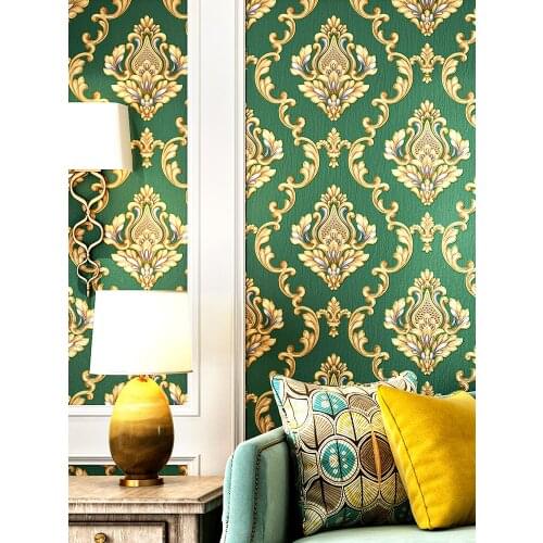 Beibehang of wall paper European 3D Damask Pattern Wallpaper Non-Woven Stripe Wall Paper Roll Top mural 3D papel parede