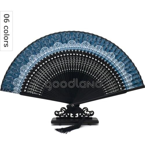 Free Shipping 1pcs Geometric Pattern Bamboo Hand Fan Delicate Packaging Decoration Favor Outdoor Wedding Party