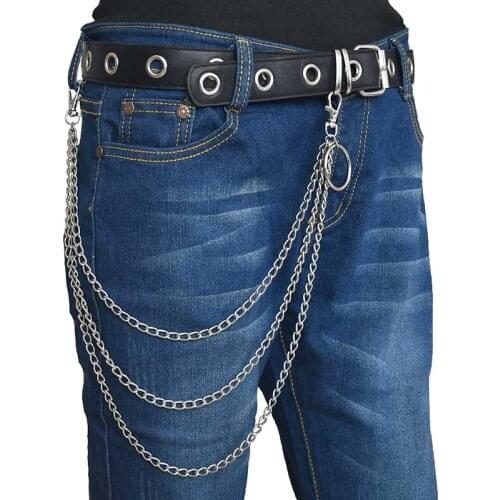 Key Chain Punk Rock Metal Pants Waist Chain Men Women Keychain Jeans Unisex Hip-hop Jewelry Gift