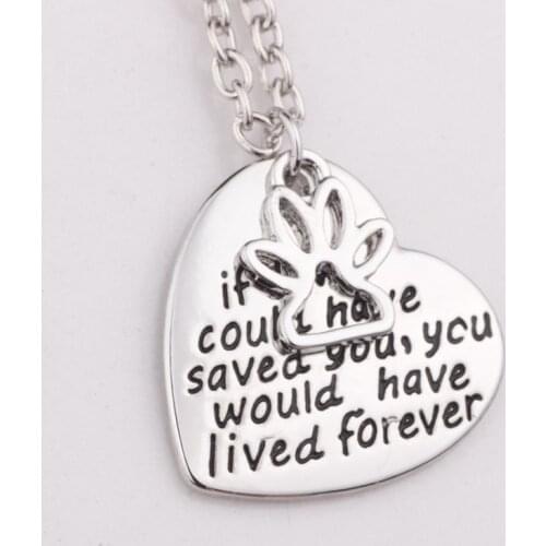 10PCS Feet Letter if love could have saved you Necklace Jewelry Inspirational Fashion Necklace Jewelry For Women Men Gift