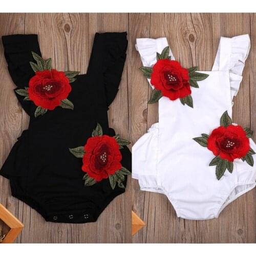 DHL 100pcs Newborn Baby Girls Sleeveless Jumpsuit Floral Romper Outfits baby girl clothes bodysuit Sunsuit