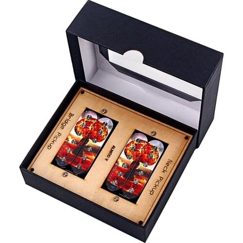 Double Coil Pickups Neck and Bridge Compatible with Electric Guitar for Guitar Parts Replacement Set of 2Pcs