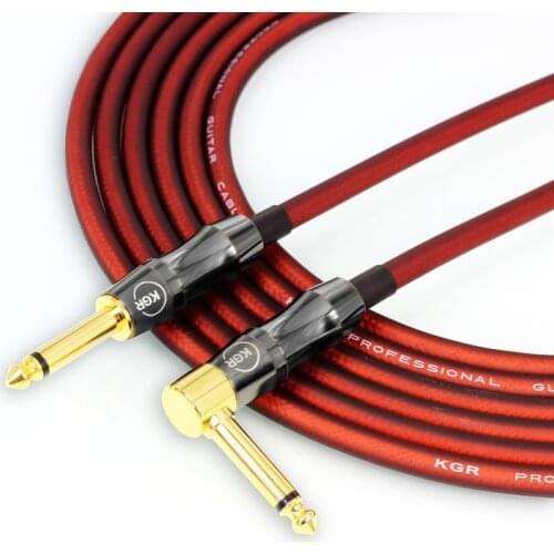 KGR guitar cable Wire Guitar/Bass Low noise cable Feet Guitar Cable Straight to Right Angle Instrument Cable