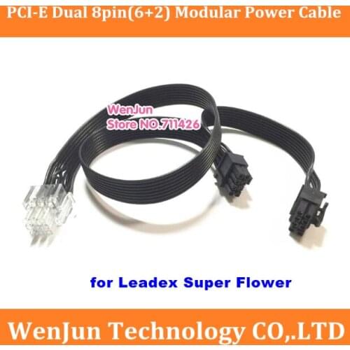 Hot Sale PCI-E Dual 8pin(6+2) Modular Power Supply Adapter Cable for 9pin Leadex series