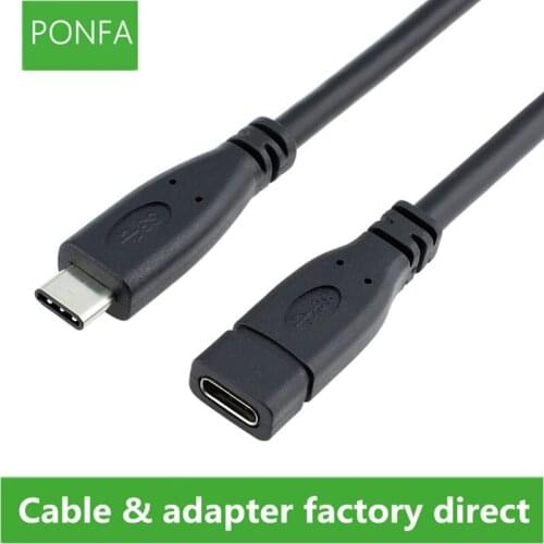 USB Type-C to Type-C Cable Male to Female USB C 3.1 Connector Cables Extender Extension Adapter Cable Line