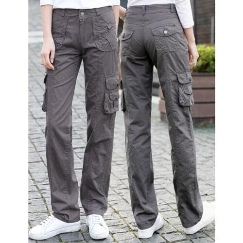 Overalls womens multi-pocket pants trouser new Casual outdoor hiphop straight pants