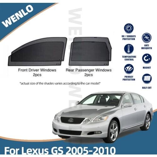 For Lexus GS GS300 GS350 GS430 GS450H GS460 S190 2005-2010 Magnetic Car Window Sunshield Sunshade Mesh Protection Cover