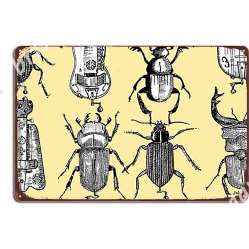 Hurdy Gurdy Beetle Theme 2 Metal Signs Cinema Living Room Designing Kitchen Plaques Tin sign Posters