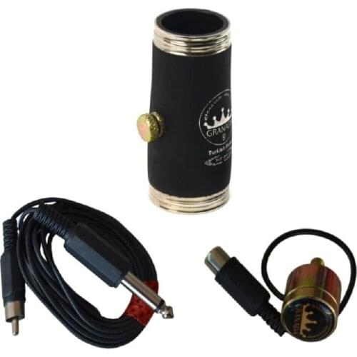 Granada Clarinet Microphone with Cable and One Hole 68 MM Baril Musical Instrumental Set Special Gold Series Natural Sound