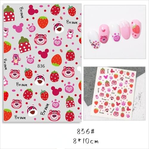 Cute Anime Nail Stickers Sliders For Nails False Nail Art Sticker Foil For Nails Decals All For Manicure Design 2021 Decorations