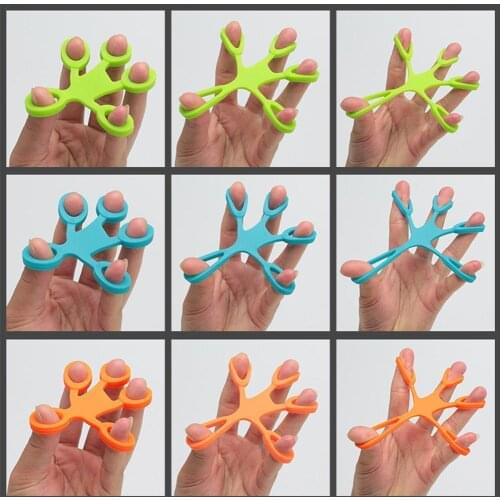 Fidget Silica Gel Finger Puller Antistress Hand Ring Adult Finger Strength Training Band Toys for Children Squish Toy Gifts