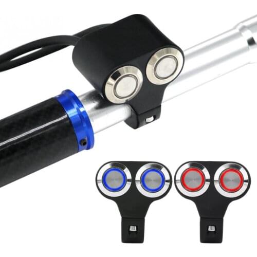 Motorcycle Handlebar Switch 7/8inch 22mm Headlight Brake Fog Light ON/OFF with Indicator Light
