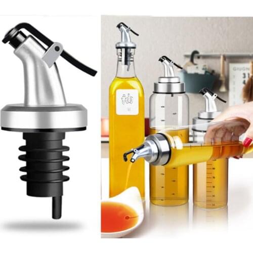 Olive Oil Sprayer Liquor Spirit Pourer Dispenser Flow Wine Bottle Pour Spout Pourers Flip Top Stopper Barware Kitchen Tools
