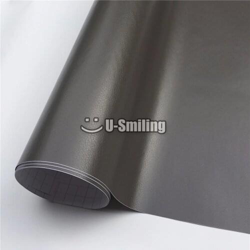 Premium Grey Leather Self Adhesive Vinyl Wrap Film Stickers For Auto Car Body Film Car Wrapping Foil Bike Console Computer Skin