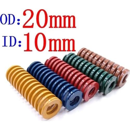 1Pcs Blue Light Load Spiral Stamping Compression Mould Die Spring Outer Diameter 20mm Inner Diameter 10mm Length 20-60mm