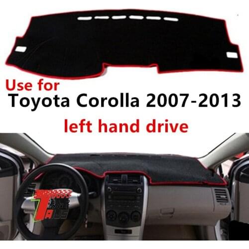 TAIJS Factory 3 colors Good Quality Polyester Fiber Car Dashboard Cover For TOYOTA Corolla 2007-2013 Left hand drive