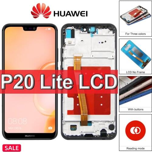 Test For Huawei P20 Lite Display Touch Screen With Frame For HUAWEI P20 Lite ANE-LX1 ANE-LX3 Nova 3e LCD Screen Display Assembly