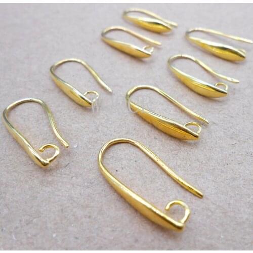 High-end quality 50pcs / K GOLD sterling silver craft earrings found DIY jewelry ear earrings accessories