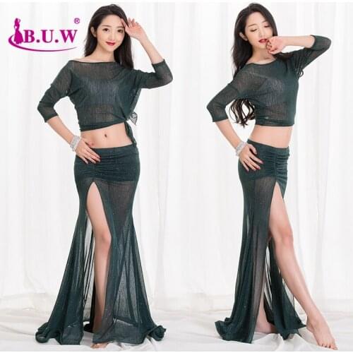Woman Belly Dancing costumes 2019 New Sexy Breathable Clothing belly dance long skirt Suit