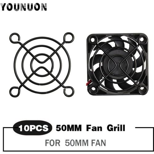 10PCS Black 50mm 5cm Fan Grills Metal Mesh Finger Guard Protective Net Fan Grill for Cooling Fans 50mmx50mm