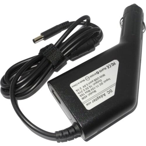19.5V 2.31A 45W Laptop Car Adapter Charger for DELL XPS13 9360 9350 9343 9365 XPS12 LA45NM140 Vostro5370 13 5000