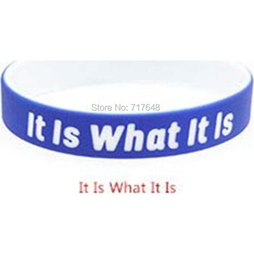 300pcs Life Sentences It Is What It Is wristband silicone bracelets free shipping by FEDEX A