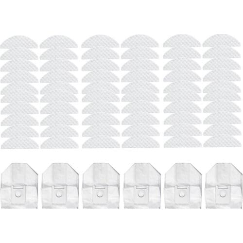 66Pcs for Roidmi EVE Plus Robot Vacuum Cleaner Dust Bag Disposable Mop Cloth Cleaning Replacement Parts