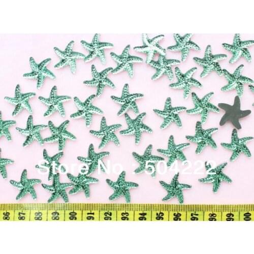 800pcs mixed colors Bling ocean nautical Beach Wedding Starfish Hair Swirls Cabochons 20mm wholesale free shipping