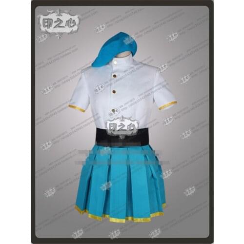 Anime Ciel Soleil Skirts Blue Cosplay Costume Coat+Skirt+Hat D