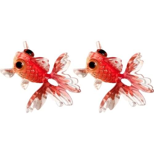 Free Shipping 10pcs 28*29*11mm 3D Cute Goldfish Shape Resin Jewelry Charms Fit DIY Earring Necklace Ornaments Decoration Pendant