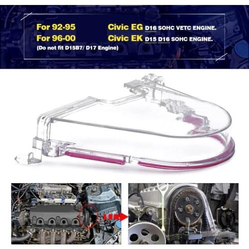 For HONDA CIVIC 96-00 EK EG D15 D16 Engine Clear Cam Gear Timing Belt Cover Turbo Cam Pulley