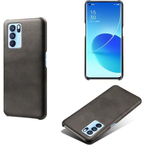 For OPPO Reno6 Pro 5G Case Luxury Slim Vegan PU Leather Phone Cover For Oppo Reno 6 Pro Plus 5G Reno 6Pro Shell Funda Coque