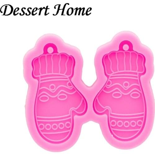 DY1014 Christmas Cane/Glove Earrings Silicone Mold to Make Crafts with Epoxy, for Epoxy Resin jewellery Making