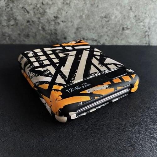 20 styles for Samsung Z flip cover folding phone case f7000 color all-inclusive 7070 case drop-resistant case frosted female