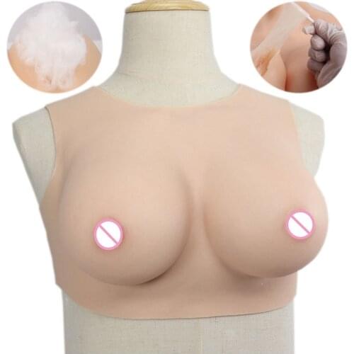 Artificial Huge Fake Boobs Bodysuit Silicone Breast Forms Plate For Drag Queen Transgender Shemale Crossdresser Travesti Tetas