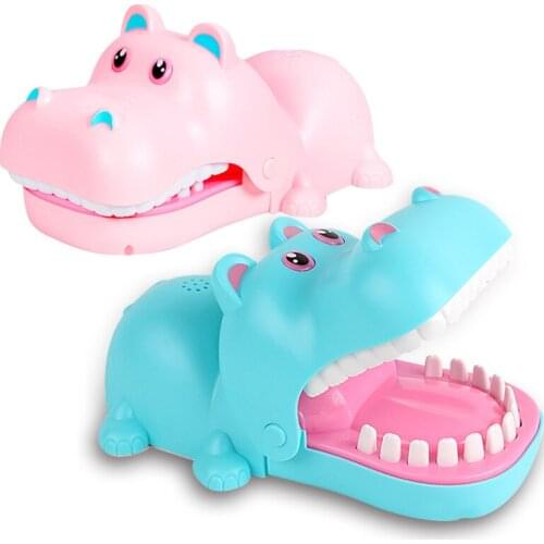 Creative Hippo Bite Finger Toy Electric Lighting Sound Effect Board Game Funny Game Children Spoof Tricky Toy Family Party
