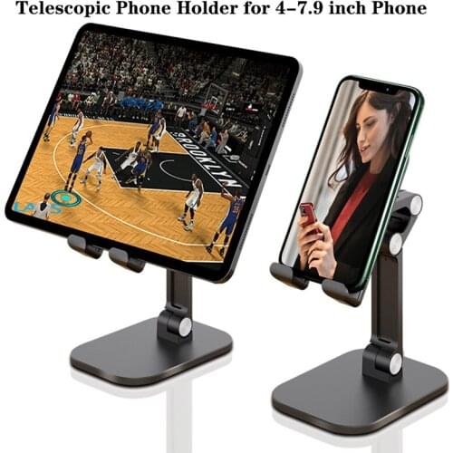 Leehur Telescopic Phone Holder for iPhone Samsung iPad Stand Desktop Lazy Tablet Holder for Watch TV Net Class Office Support