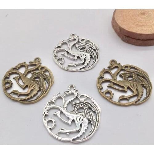 Fashion 7 pcs Flying dragon pendants fit DIY handmade necklace bracelet charms Jewelry Making finding
