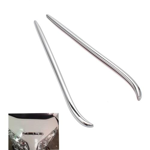 Motorcycle Front Headlight Fairing Eyebrows Trim Decorations Accent For Honda Goldwing Gl1800 2001-2017 2013 2014 2015