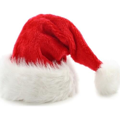 New adult christmas red decorations hats santa claus hat christmas cap christmas cap bonnet noel New Year Decoration
