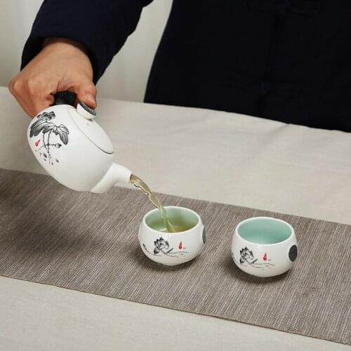 Portable Chinese tea set Porcelain Modern simplicity travel Home decoration accessories China Ceramic tea pot set