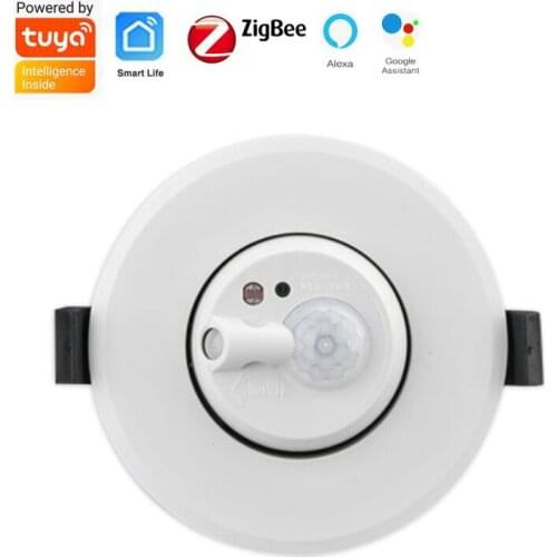 Tuya ZigBee 3.0 Ceiling-mounted Motion Sensor Smart Human Presence Sensor Infrared Radar Detection Light Sensor Needed Gateway