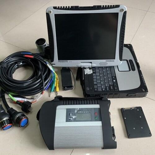 Professional diagnostic tool mb sd connect star c4 with 360gb ssd software 2021.03v in cf-19 i5 laptop 4G for mb cars trucks