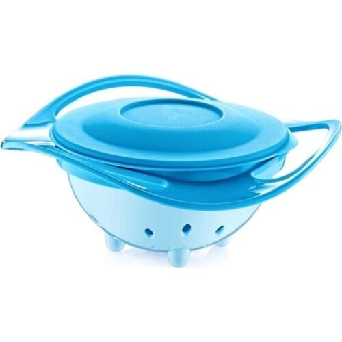 Spillable Plate Blue Baby Kids Mama Storage Container Spillable Solid Quality Storage Bowls Gift Baby Car Supplies