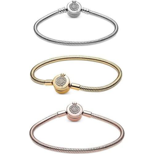 Pan Jiayin bracelet shining Moments crown rose gold crown O snake chain bone mark golden chain of DIY basis