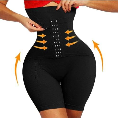 Twinso 5XL Push Up Butt Lifter Slim Body Shaper Firm Tummy Control Panties with Hooks Shapewear High Waist Trainer Thigh Slimmer