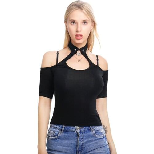 Women Summer T Shirts Sexy Off Shoulder Tops Short Sleeve Solid V-neck Lady Close-fitting Tops Tees 2020 New Casual T-shirt