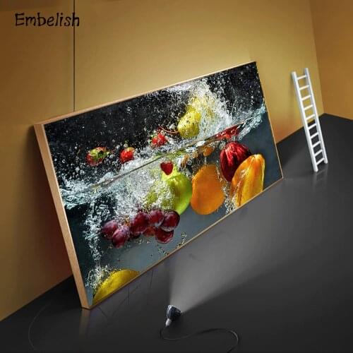 1 Pieces Hot Fresh Fruit Vegetables In Water Kitchen Home Decor Large Wall Pictures For Living Room Posters HD Canvas Paintings